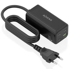 Cargador Sobremesa GaN Aisens ASCH-100W4P054-BK/ 3xUSB Tipo-C/ 1xUSB/ 100W